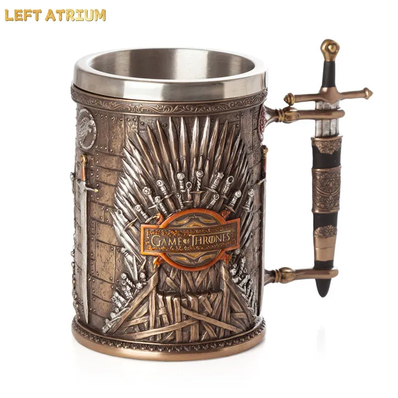 Wine Beer Whiskey Song - Tasse Viking Vintage en Acier Inoxydable