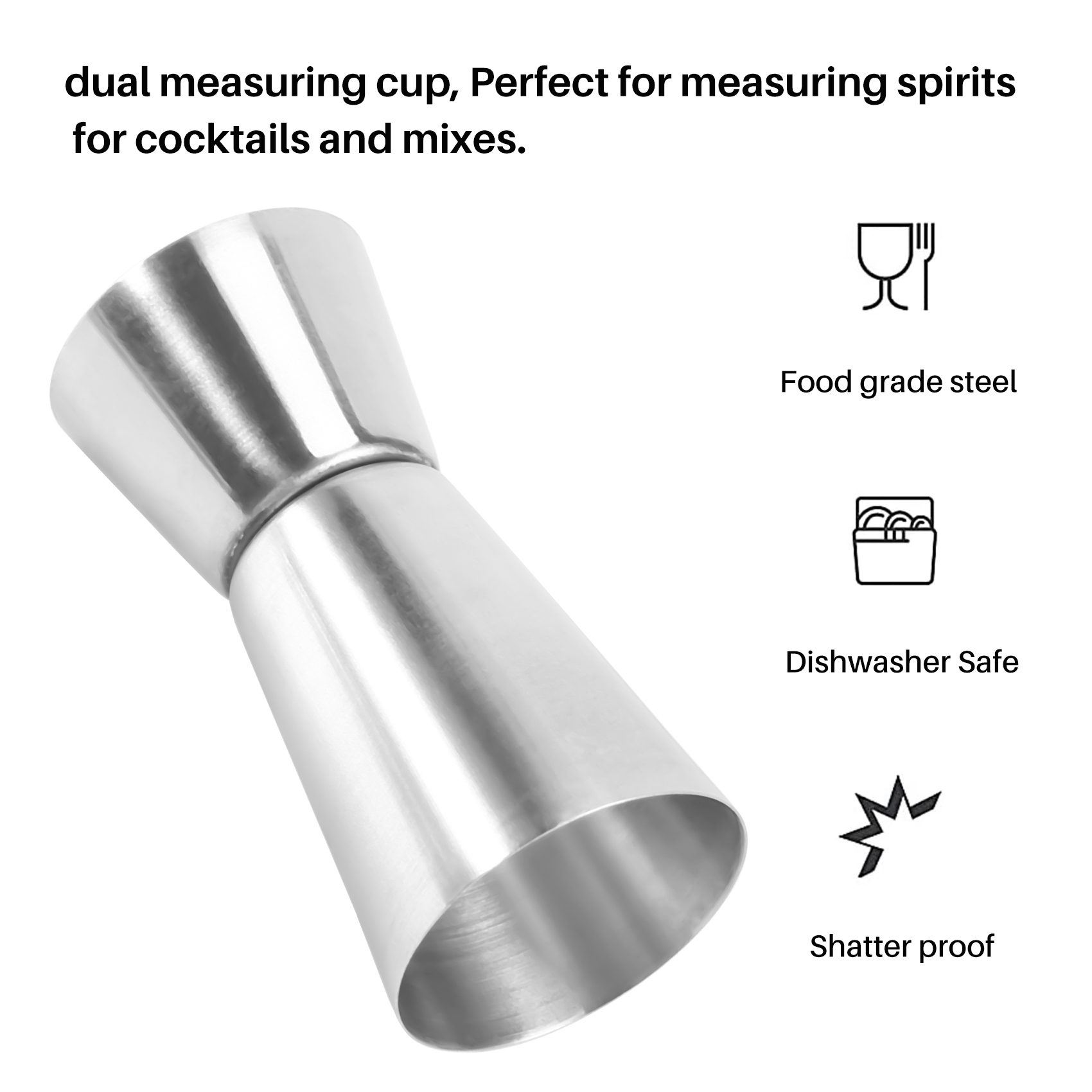 Verre doseur en acier inoxydab - Spirit Measure Jigger avis et prix