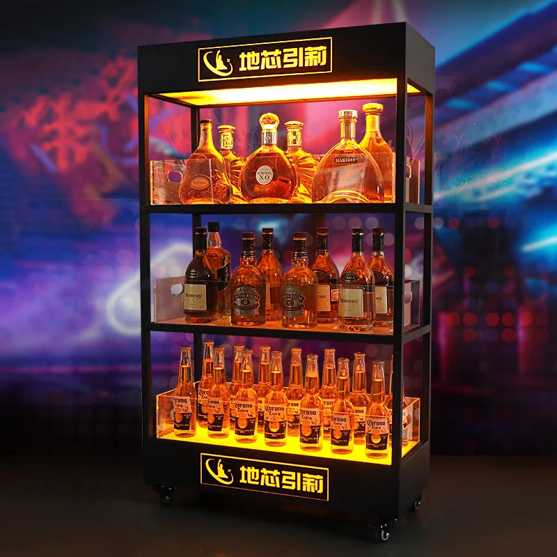 Bar à vin lumineux à trois niv - Wine Beer Rack avis et prix