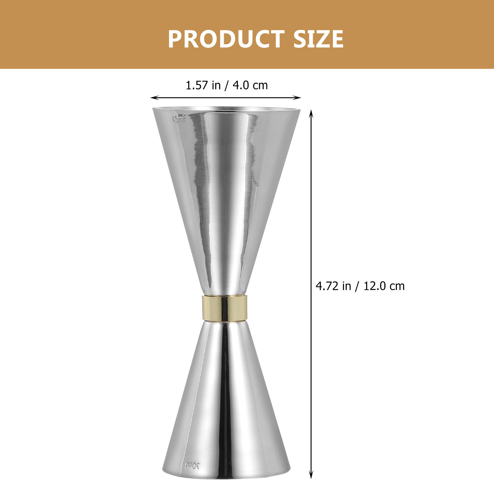 Verre doseur de barman en acie - Spirit Measure Jigger avis et prix