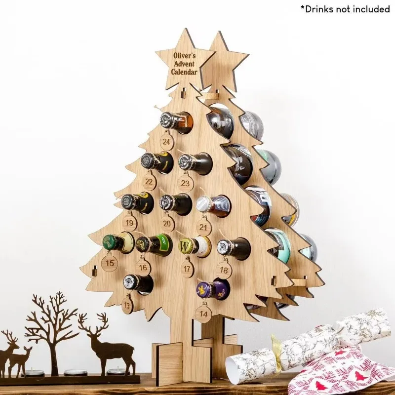 Arbre de Noël en bois pour le  - Wine Beer Rack avis et prix